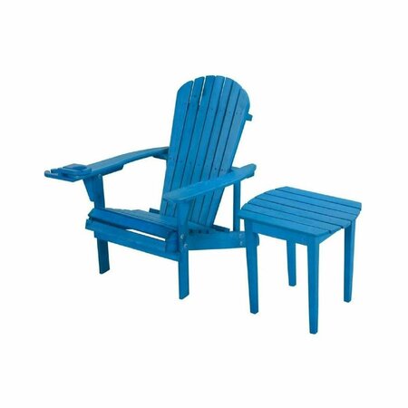 BOLD FONTIER Earth Collection Adirondack Chair with Phone & Cup Holder, Sky Blue BO3283162